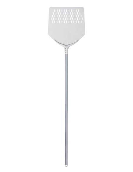Pala per pizza in lamiera alluminata quadra forata Cm 30x30 - manico 150 cm - Serie Smart