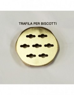 Trafila biscotti Ofelle di Pavona in ottone per torchietto