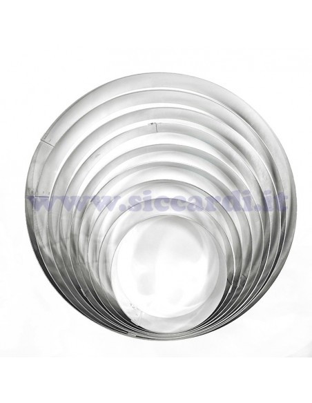 Fascia inox tonda h 4,5 Cm - 12 Diametri